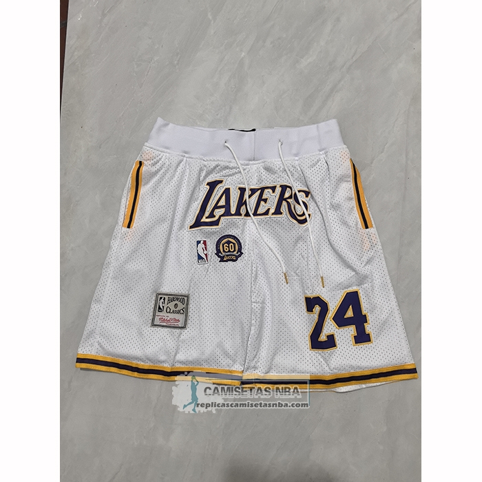 Pantalone Los Angeles Lakers Mitchell & Ness Hardwood Classics Blanco